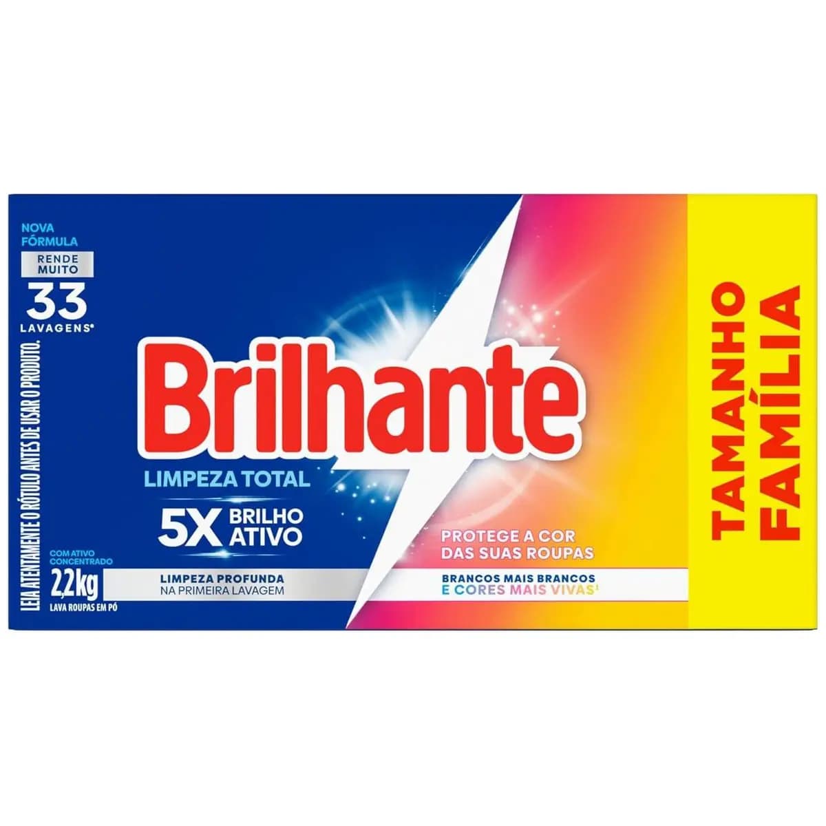 Brilhante Limpeza Total - Sabão Em Pó 2 2Kg