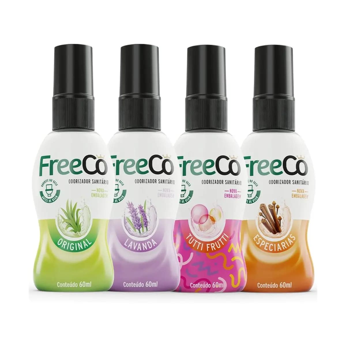 Freecô Bloqueador De Odores Sanitários - Pack com 4 unidades