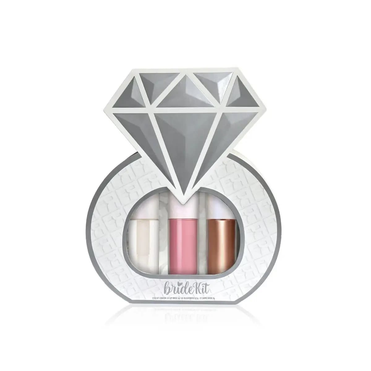 Kit Bride Franciny Gloss Iluminador E Blush Casamento Prata
