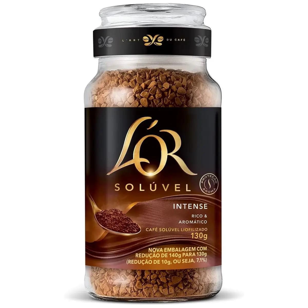 L'OR Café Solúvel Intense Pote De Vidro 130G
