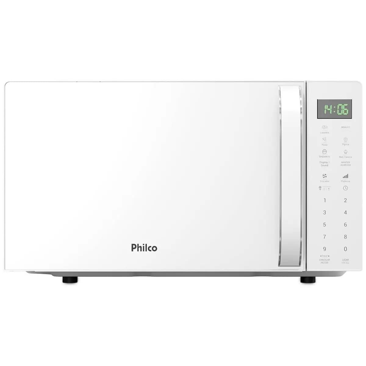 Micro-ondas Philco 20L Branco Pintura Limpa Fácil PMO24B 220v