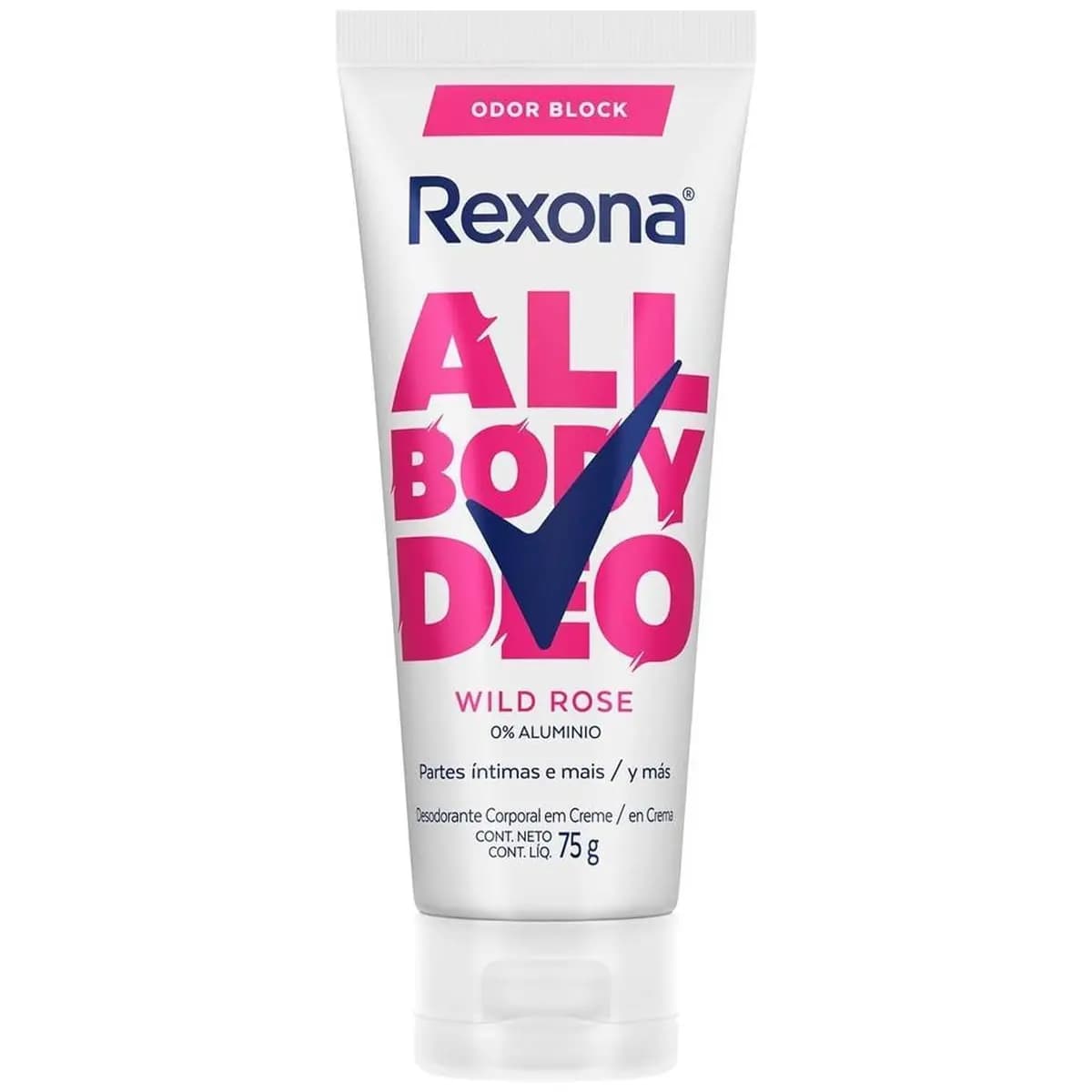 Rexona All Body, Desodorante Corporal em Creme, Para o Corpo Todo, Wild Rose 75g
