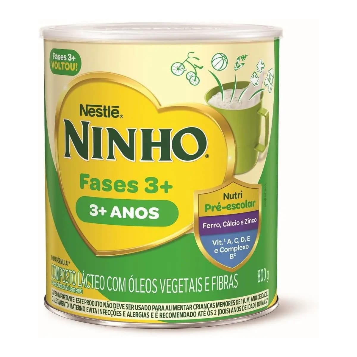Ninho - Composto Lácteo Fases 3+, 800g