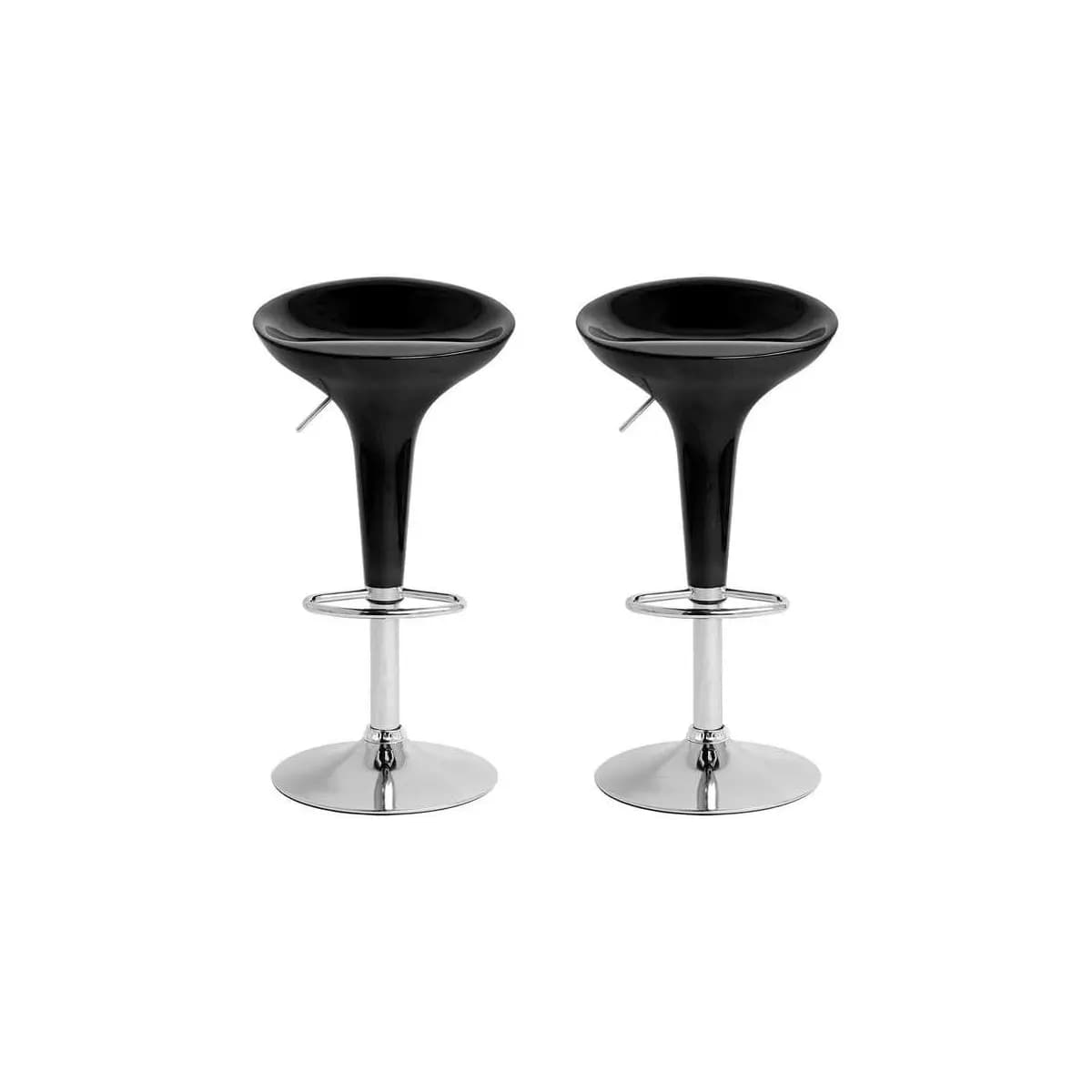 Banqueta Alta Giratória Preto BQT-PR1 2 Peças