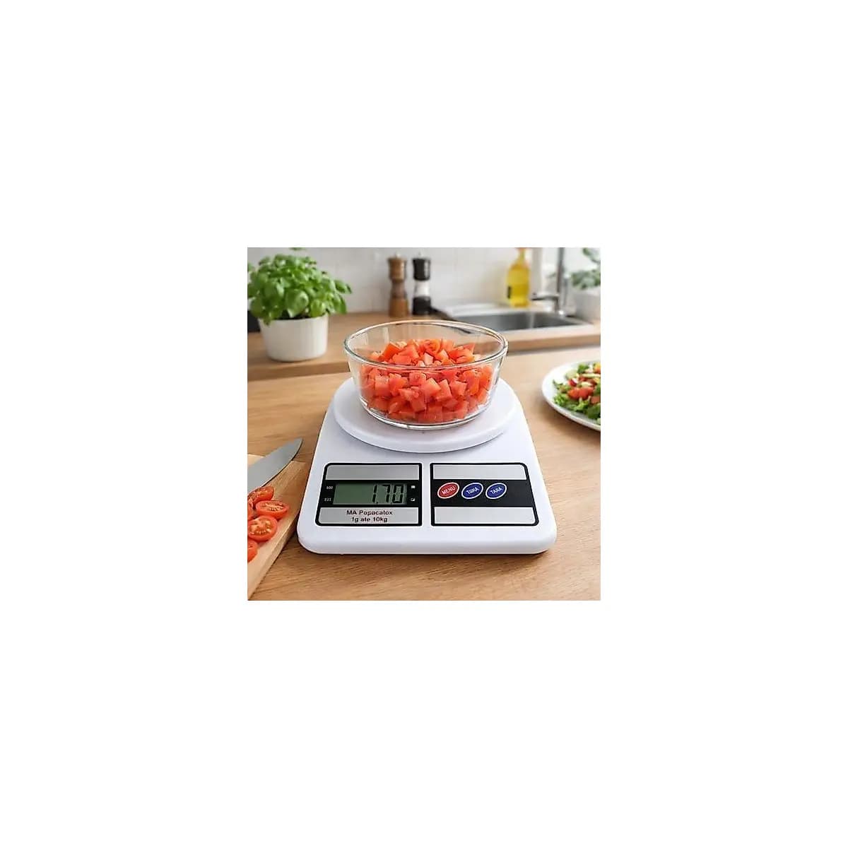 Balança Digital Precisa Cozinha Capacidade Dez Quilos Ultra Slim Plataforma Resistente
