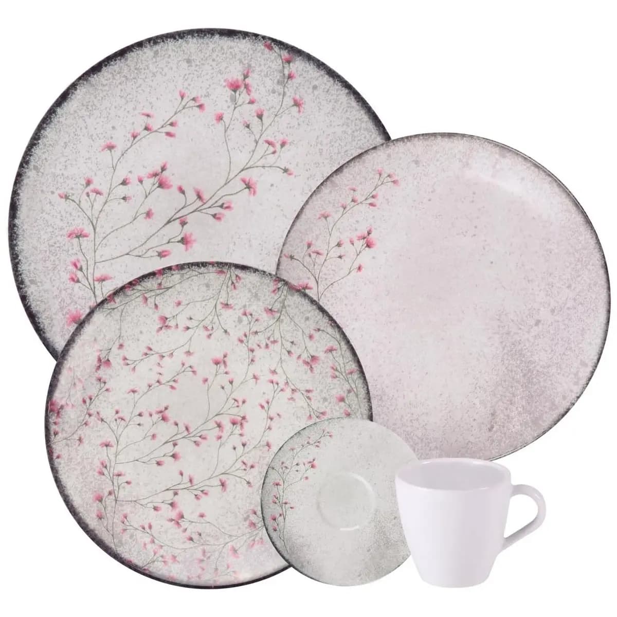 Tramontina Aparelho de Jantar Floralis em Porcelana Decorada 20 Peças