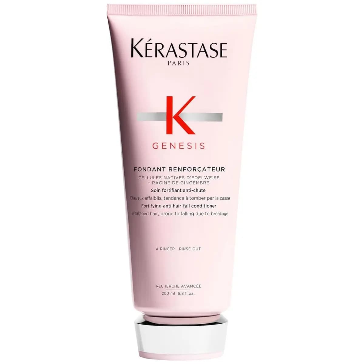 Kérastase Genesis Fondant Renforçateur, Condicionador Antiqueda Fortificante com Células de Edelweiss e Raiz de Gengibre para Cabelos Normais a Finos, 200ml