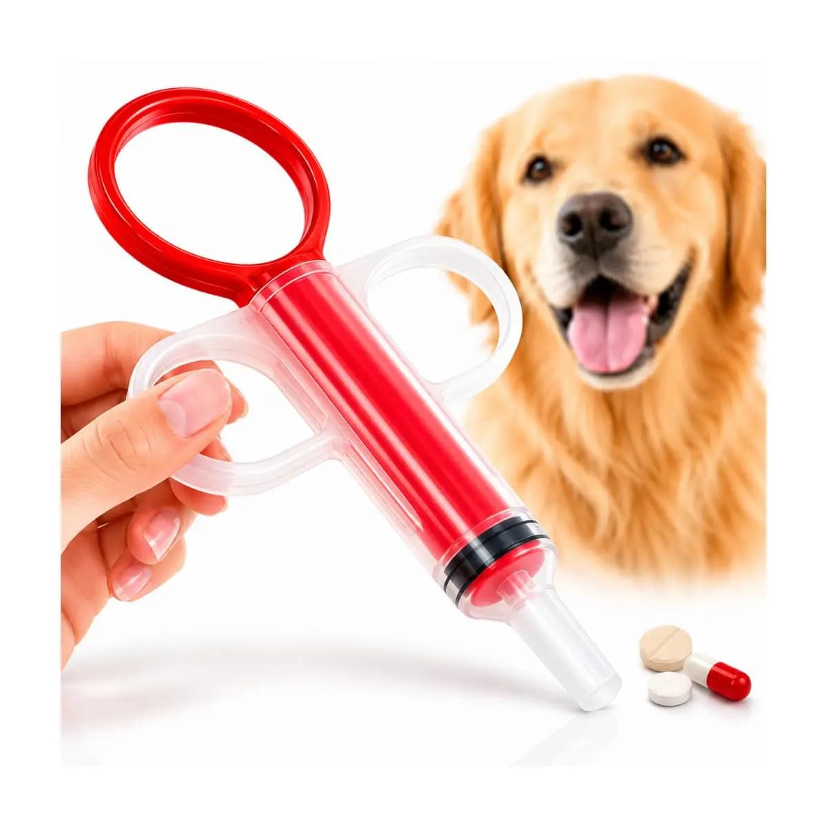 Aplicador de Comprimidos para Cães e Gatos Administrador de Medicamentos Pet