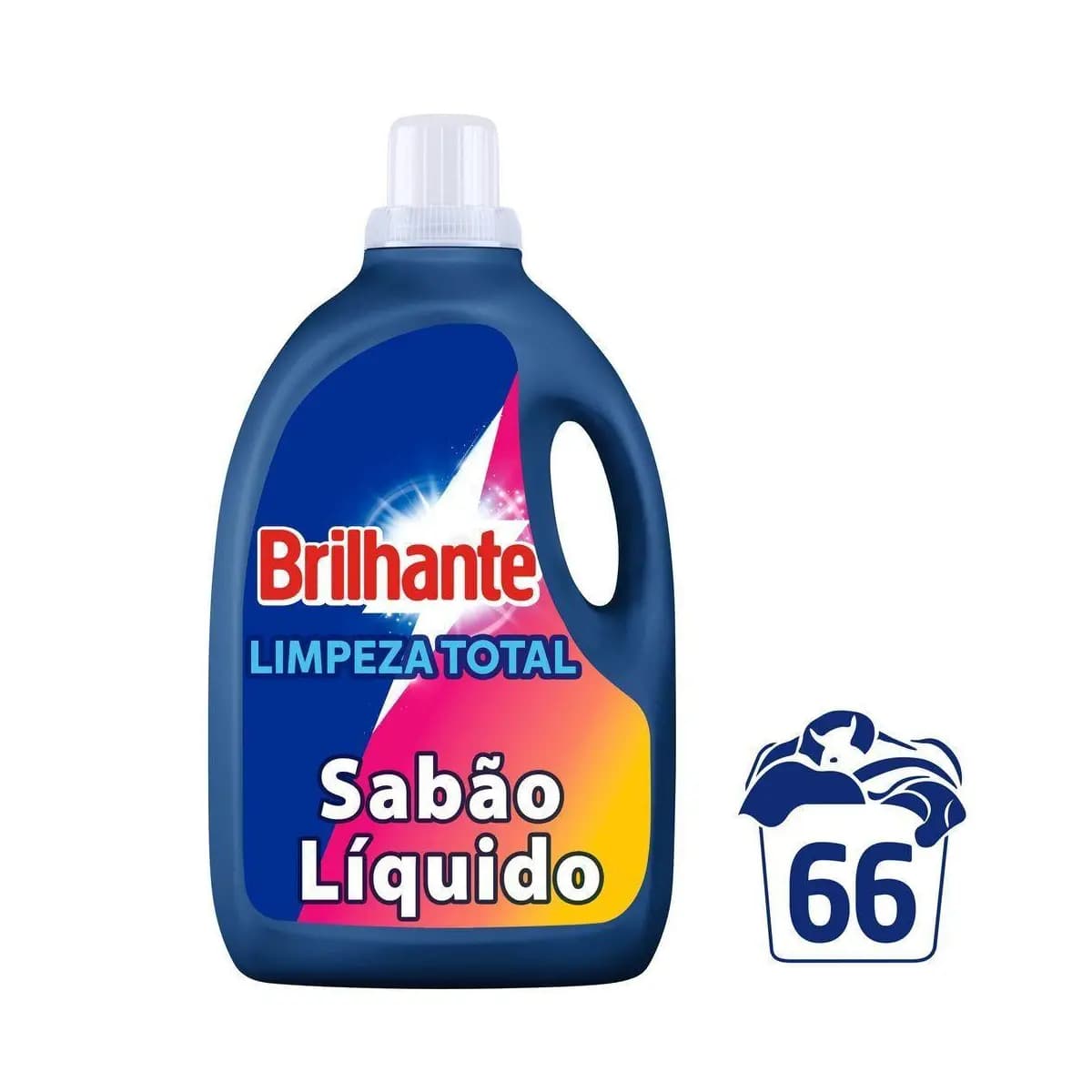 Lava Roupas Líquido Brilhante Limpeza Total 5L