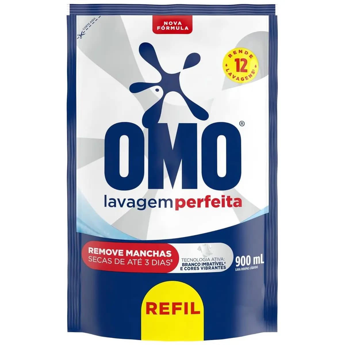 OMO Sabão Líquido Refil Omo Lavagem Perfeita Refil 900Ml