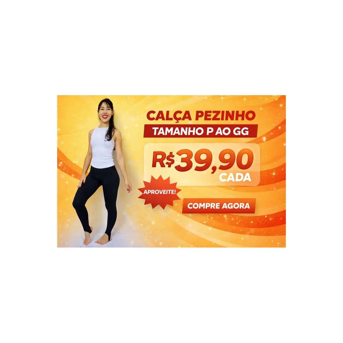 Calca Legging Feminina Pezinho Alta
