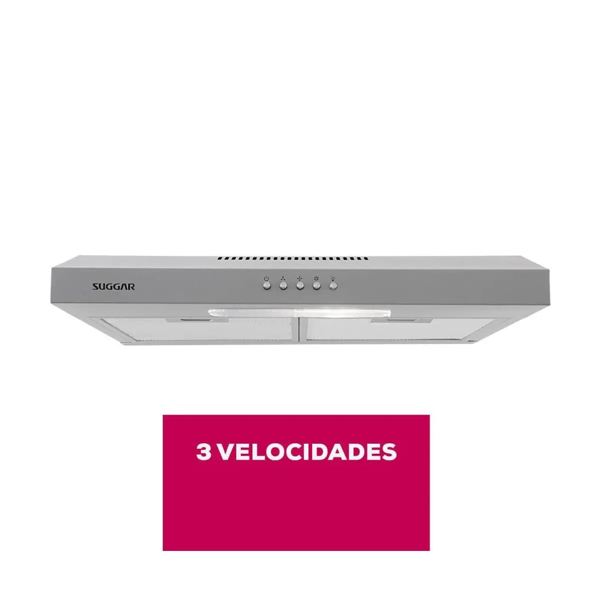 Depurador Slim Suggar 60cm 3 Velocidades Prata DPS161PR/DPS162PR