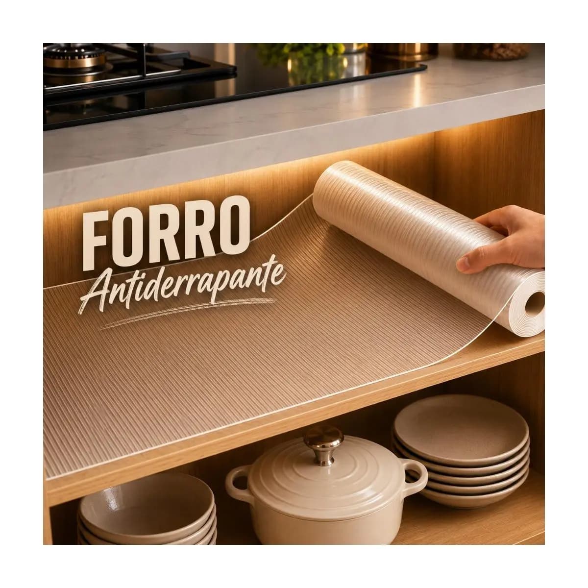 Kit Forro Para Gaveta Antiderrapante Geladeira E Guarda Roupas- Transparente Evita Deslizamento em Superfícies