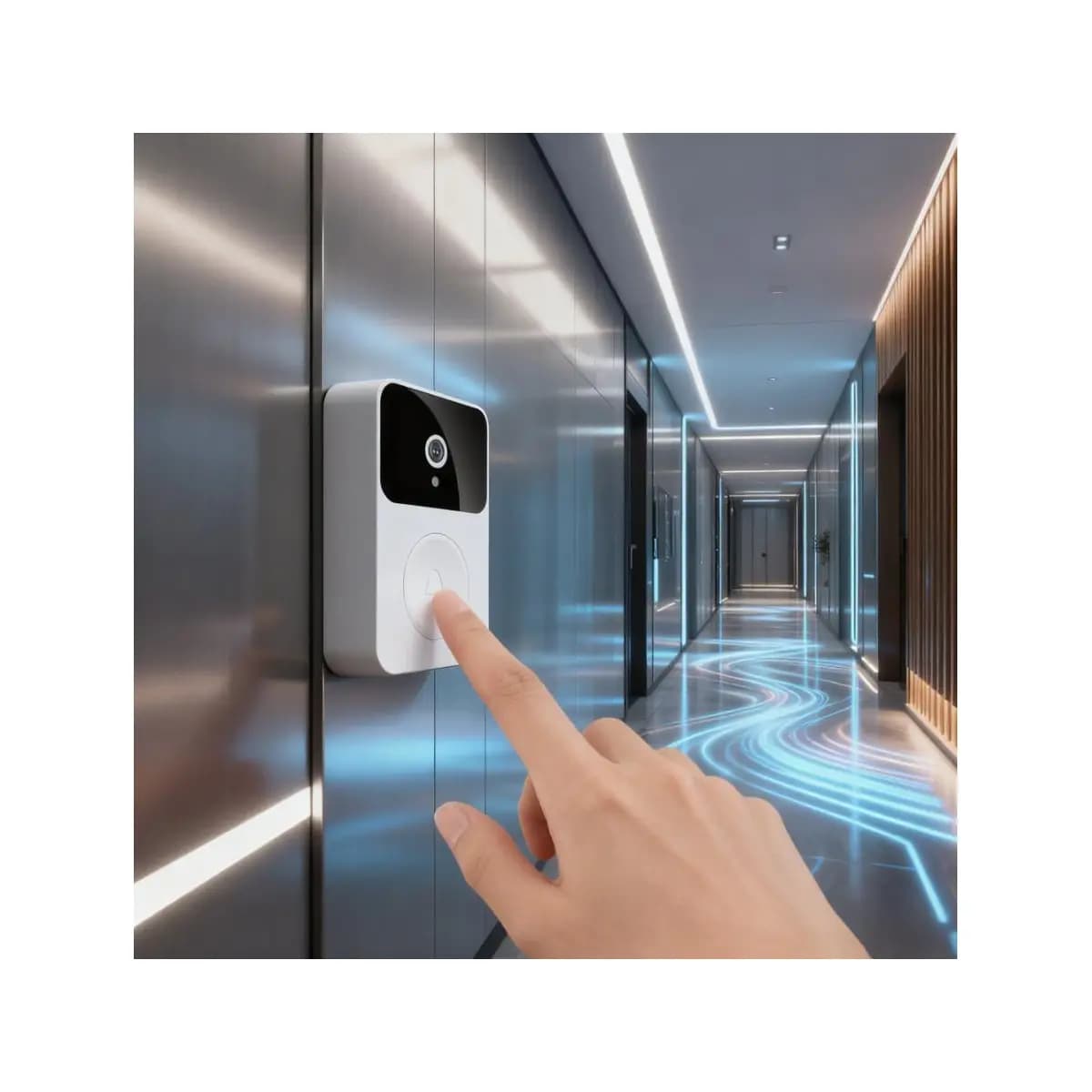 Campainha Com Câmera Vídeo Porteiro Sem Fio Wi-Fi HD Inteligente Smart Home Vê Pelo Celular Recarregável