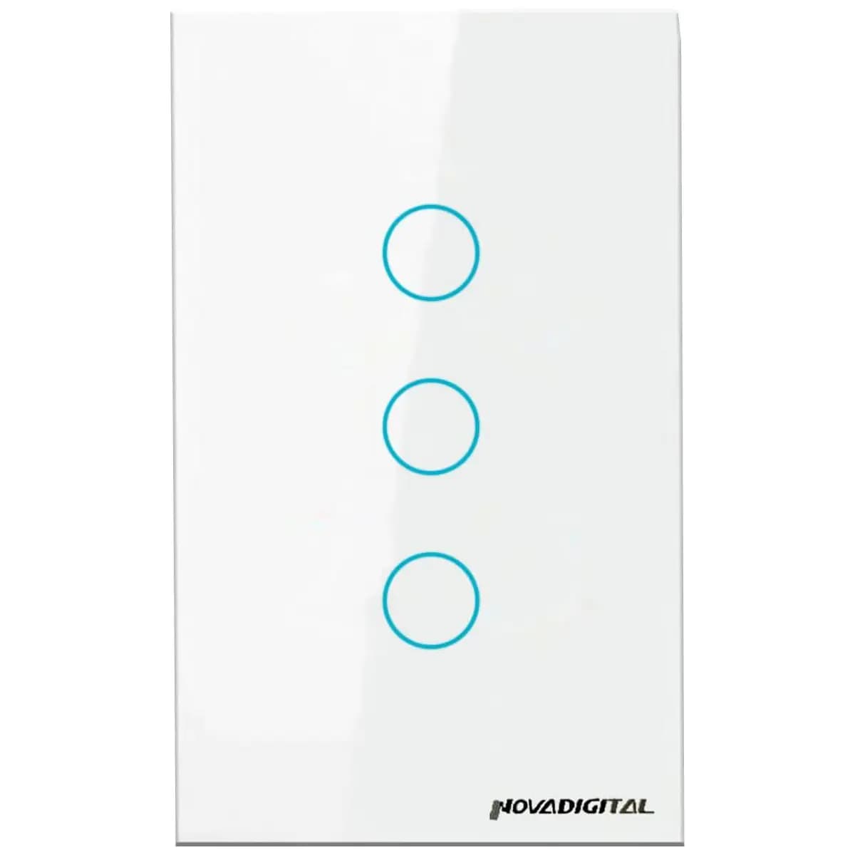 Interruptor Smart Wifi Inteligente Touch Nova Digital 3 botões Lite BR 4x2