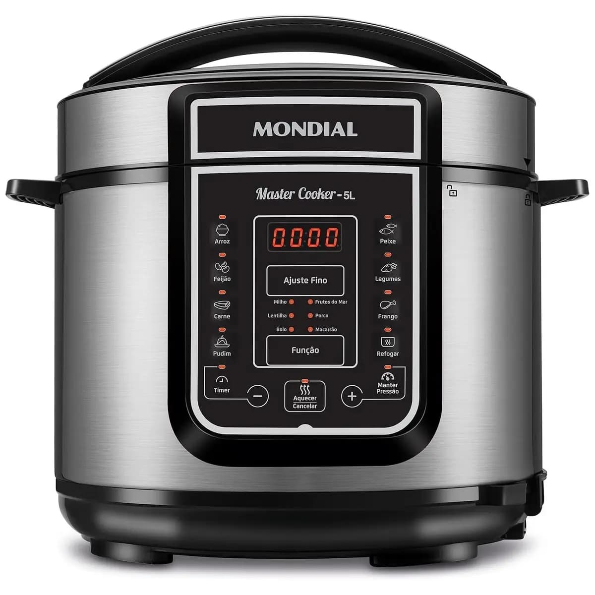 MONDIAL Panela de Pressão Digital, Master Cooker - 5L, 220V, Preto, 900W - PE-38