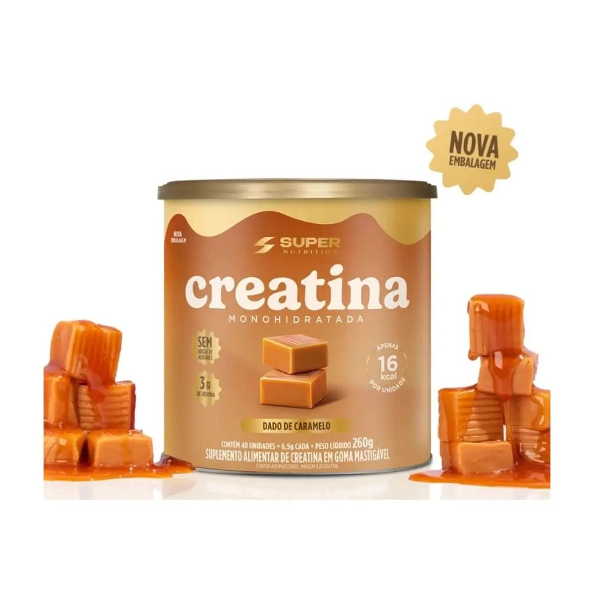 Caramelo De Creatina Pote Com 40 Unidades Super Nutrition