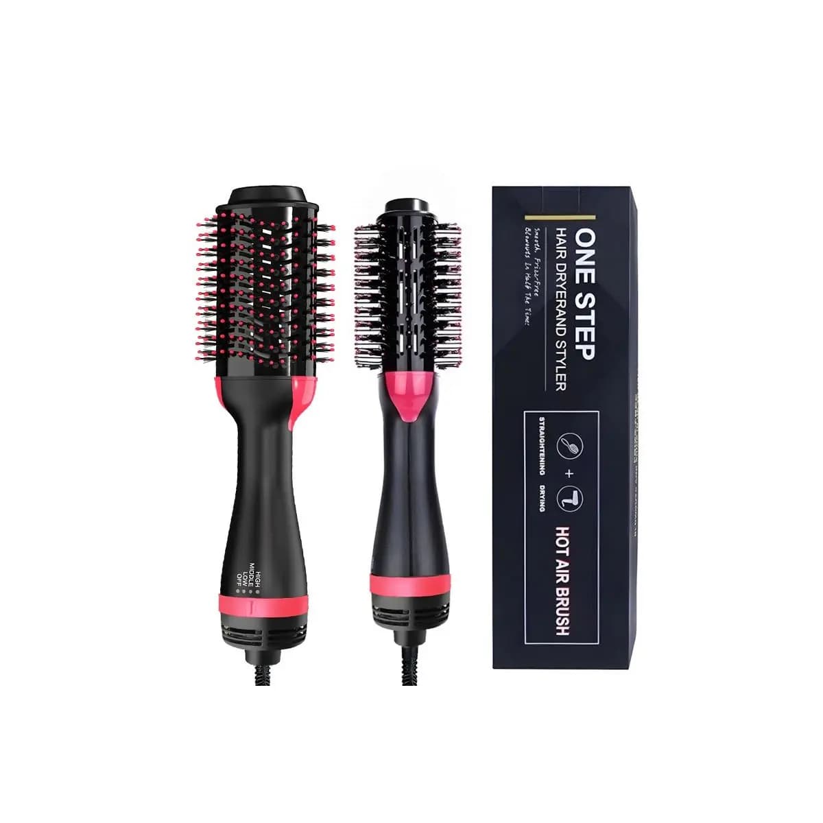 Escova Secadora Alisador Elétrica Quente Cabelo Com 3 Em1 Hair Styler FANG APENAS 110V
