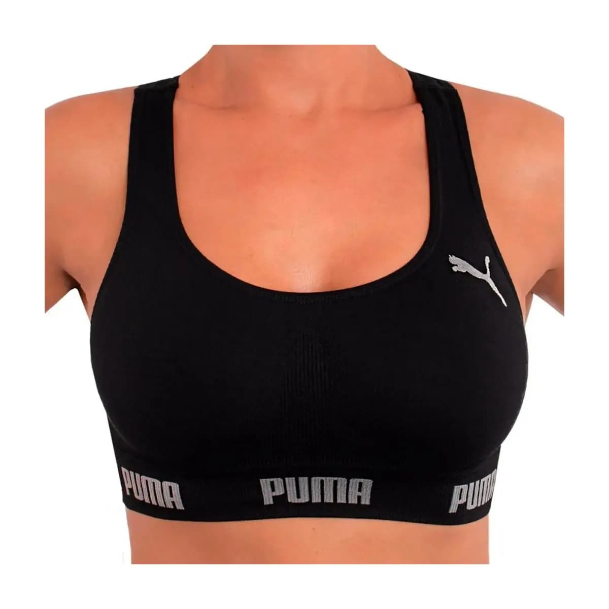 Top Puma Feminino Sem Bojo e Costura Fitness Academia Alta Sustentação Nadador Confortável Original