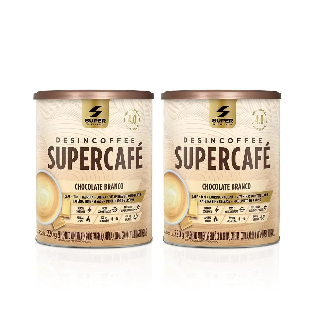 02 Latas de Supercafé Chocolate Branco