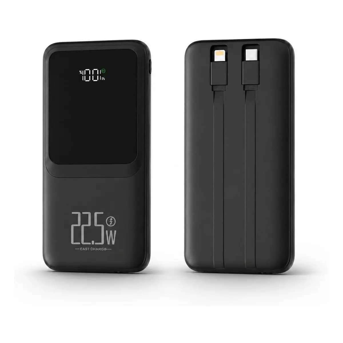 Carregador Portátil (Power Bank) 20000Mah Turbo 22.5w Carregamento Ultra Rápido PD Visor Led com 2 Saídas Compatível com Android e IOS