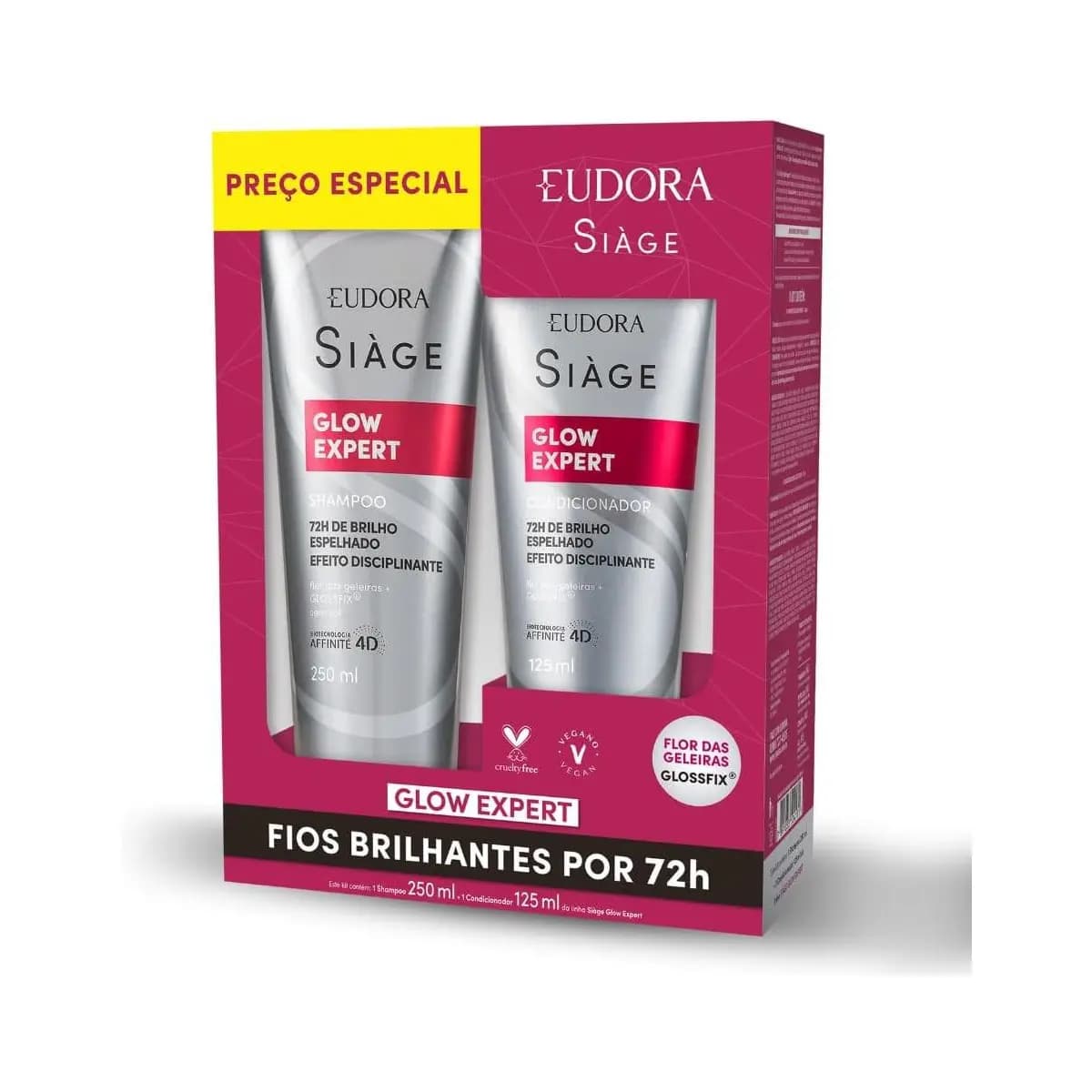 Eudora Siàge Promopack Glow Expert Shampoo 250ml + Condicionador 125ml