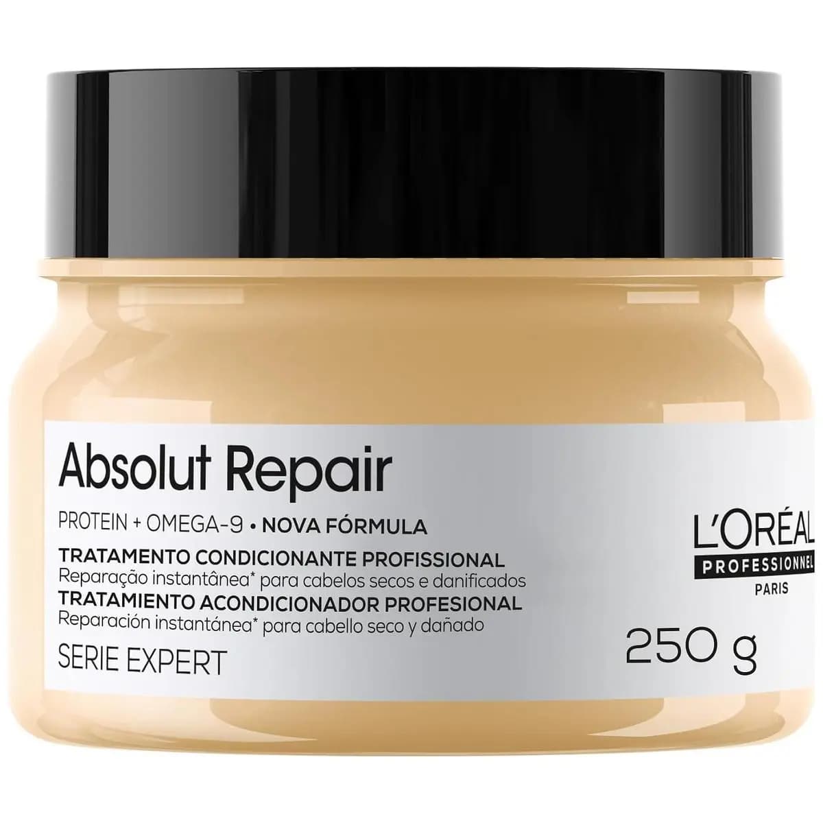 L'Oréal Professionnel Máscara Capilar Absolut Repair, Tratamento Capilar Proteico Para Nutrição Profunda, Hidrata, Repara Danos e Acrescenta Brilho, Para Cabelos Secos e Danificados