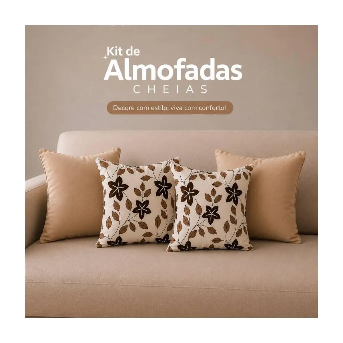 4 ALMOFADAS DECORATIVAS CHEIAS KIT |DECORAÇÃO PREMIUM