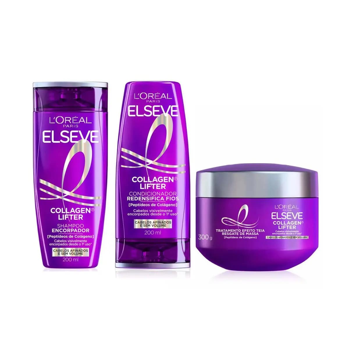 KIT ELSEVE COLÁGENO LIFTER SHAMPOO + COND + MÁSCARA - LANÇAMENTO