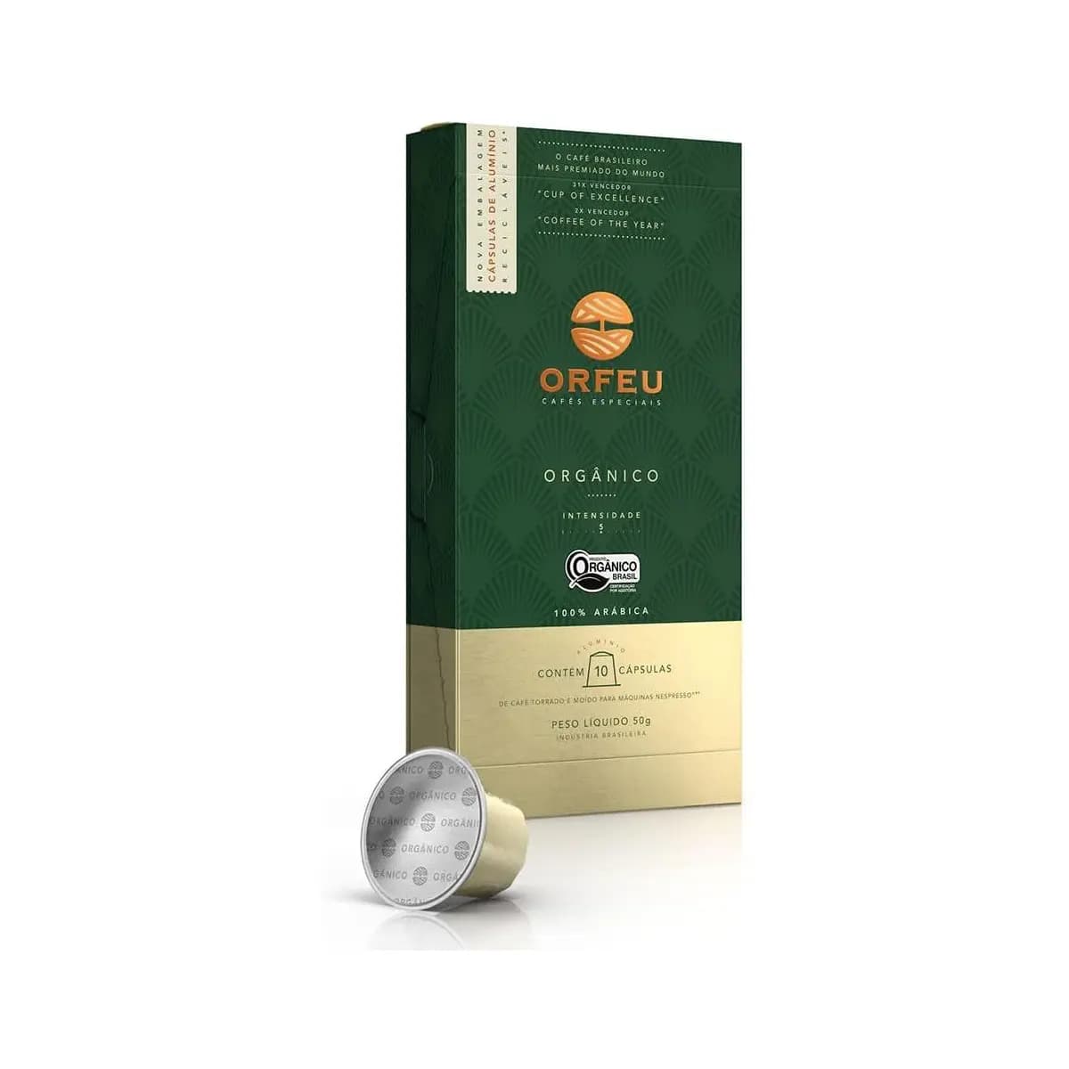 Cápsulas Orfeu Orgânico Compatíveis Nespresso®* 10 Unidades