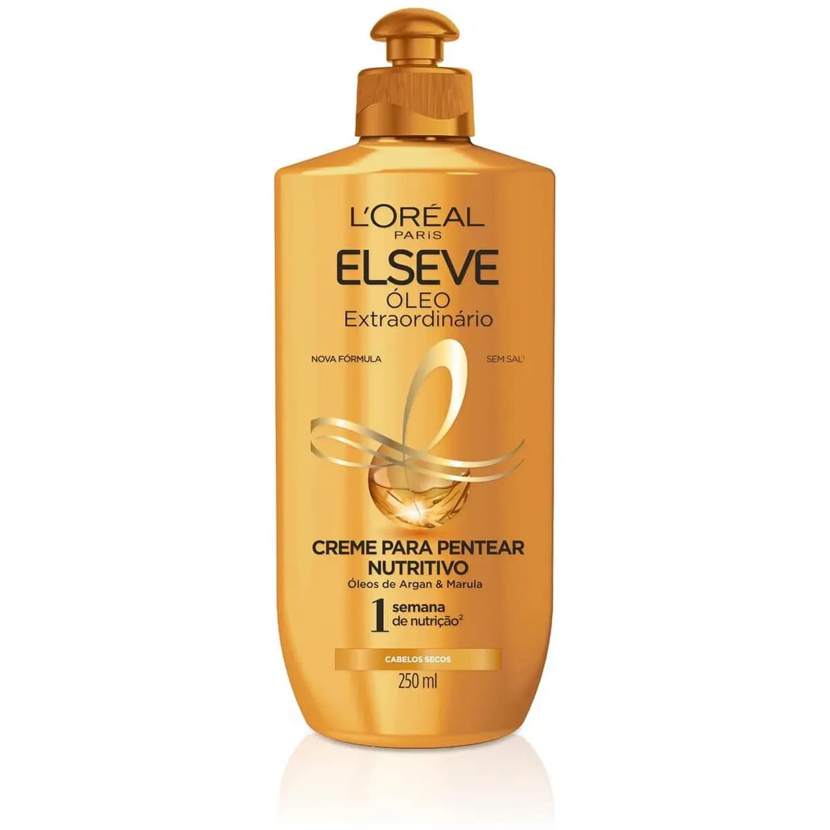 L'Oréal Paris Elseve Creme Para Pentear Nutrição Intensa Óleo Extraordinário, Nutrição e Maciez, 250 ml | Óleo Extraordinário, Nutrição e Maciez