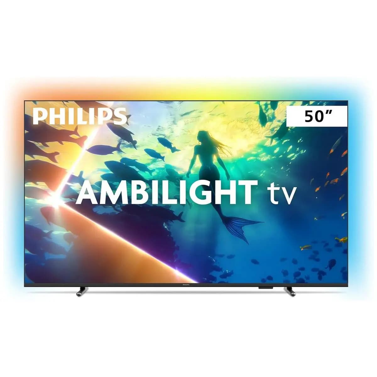 PHILIPS, Smart TV Ambilight 50" 4K, Titan OS, 50PUG8100/78, Comando de Voz, HDR10+/Dolby Atmos, VRR/ALLM, Bluetooth