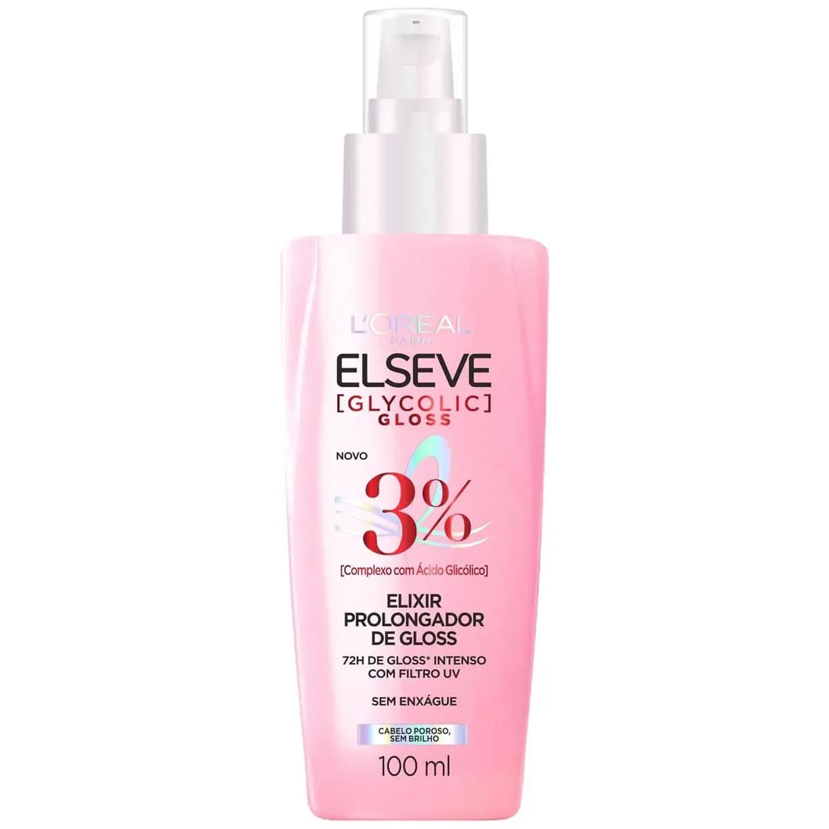 L'Oréal Paris Elseve Glycolic Gloss, Sérum Finalizador Antiporosidade 100ml