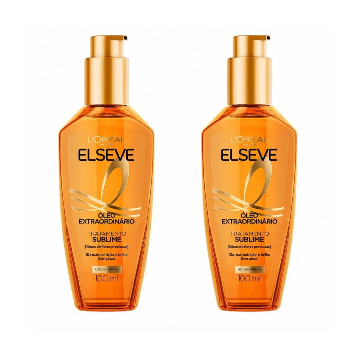 Kit 2 Óleos Extraordinário Elseve 100ml Nutrição Profunda e Anti-Frizz