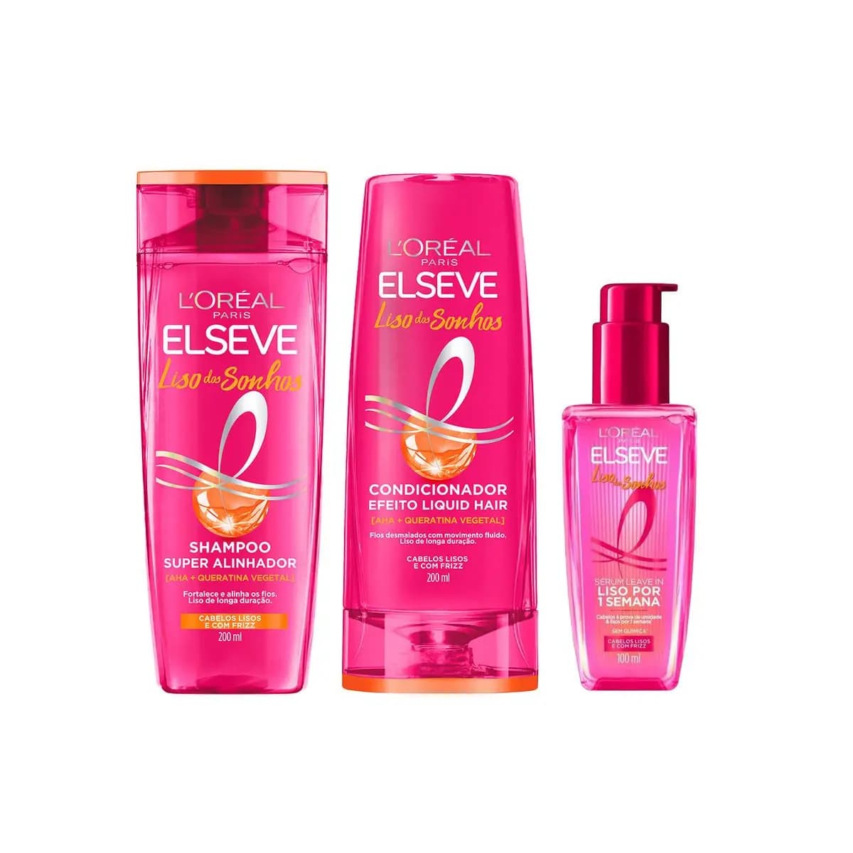 KIT ELSEVE SH + COND + SÉRUM LISO DOS SONHOS