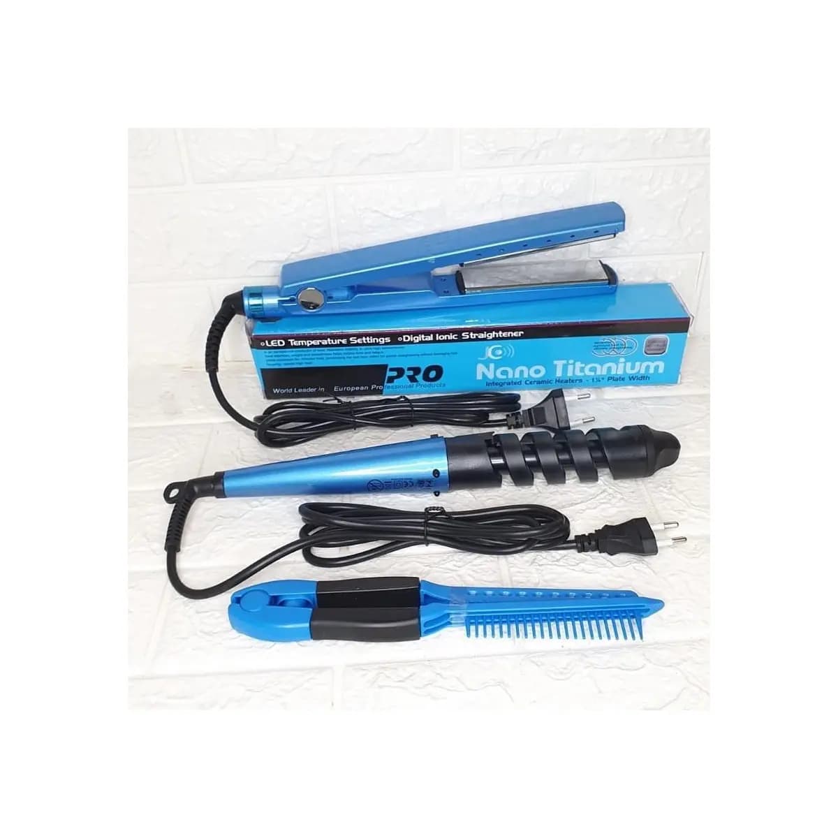 kit Chapinha Profissional Prancha Titânio 110V/220V OFERTA