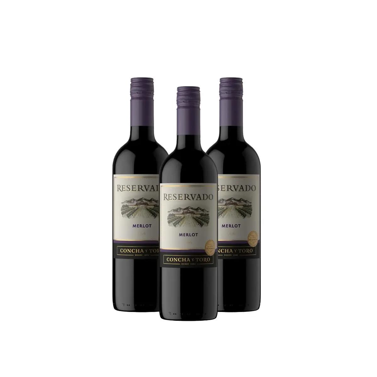 Vinho Chileno Reservado Merlot 750ml - 3 Unidades