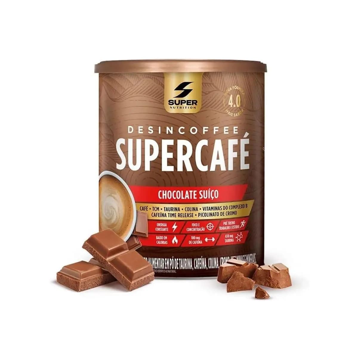 Supercafé Desincoffee (220g), Chocolate Suiço