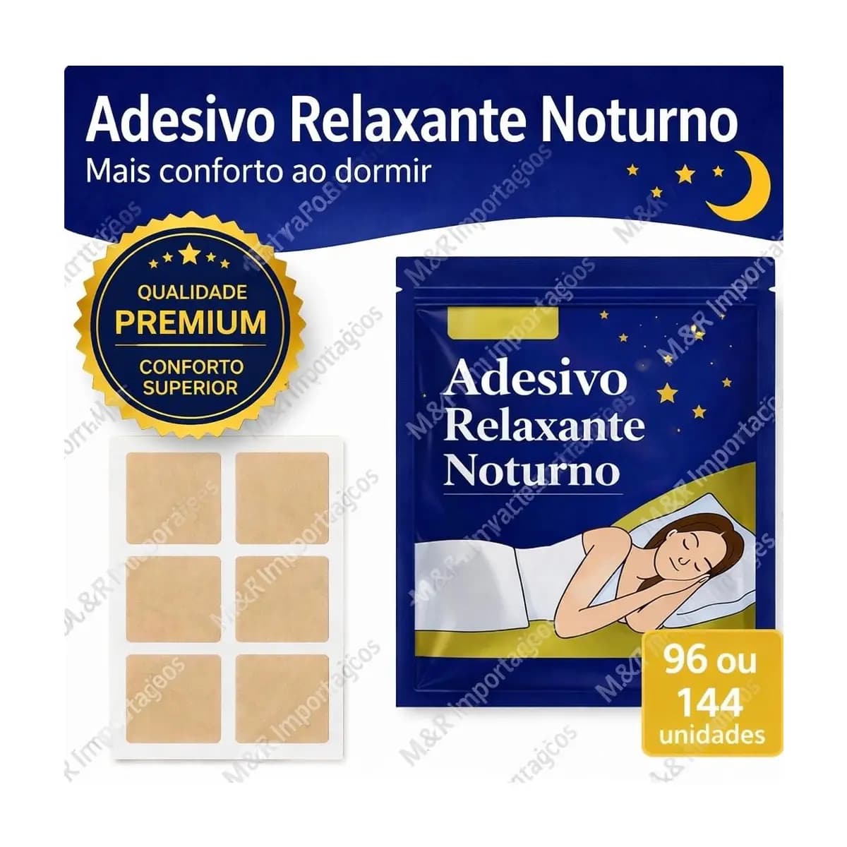 Adesivo Relaxante Noturno | Patch Sono 96/144 unidades