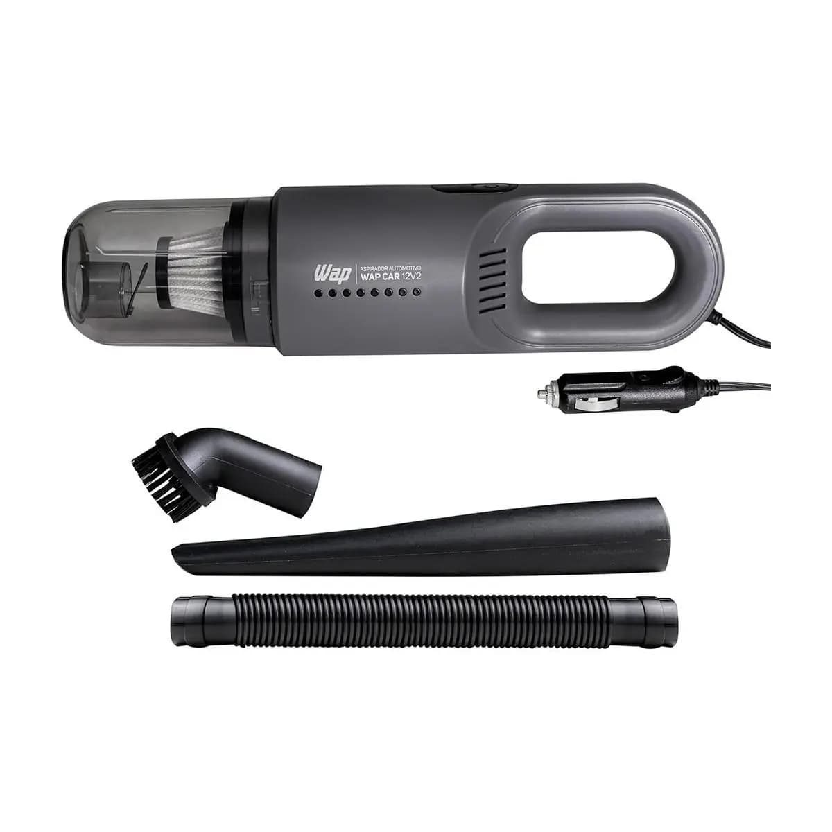Aspirador Portátil Wap Car Potente 180W Com Reservatório 420ml Bicos Extras Cabo 3,7metros 12v - WAP