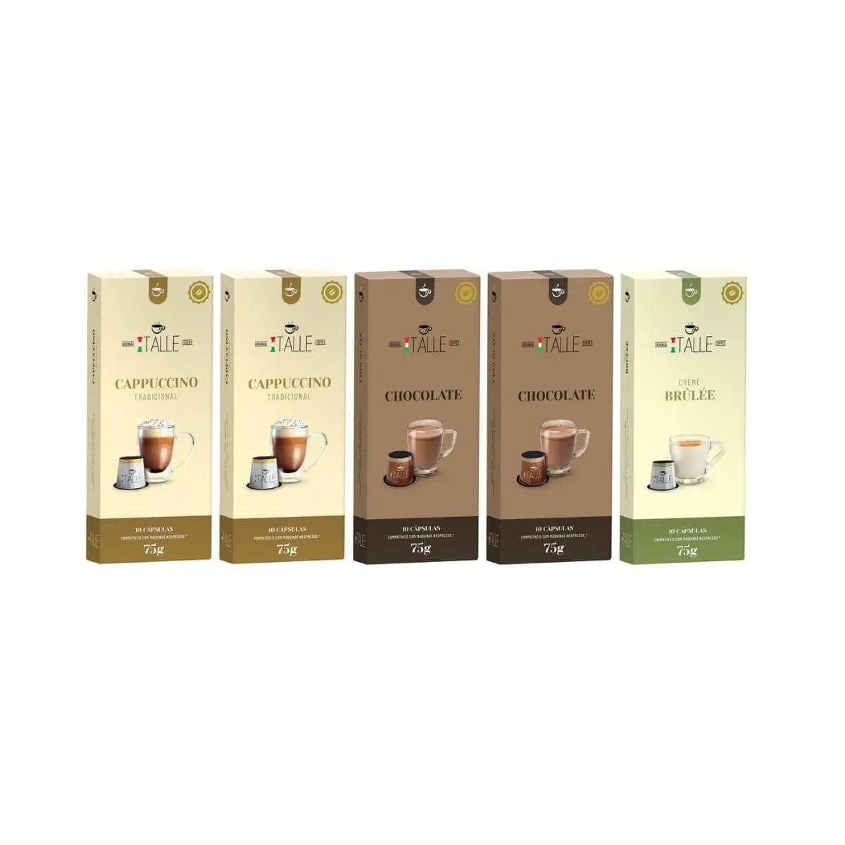 Cápsulas Nespresso Cappuccino Chocolate Café Italle 50 Unid