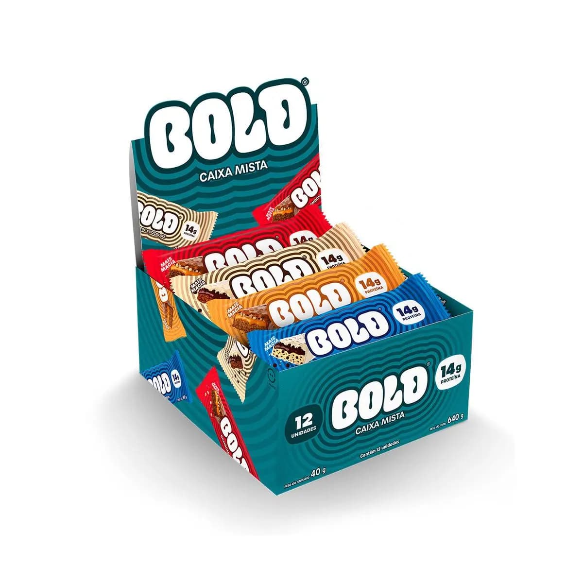 Barra de Proteína BOLD - 14g de Proteína - Caixa Mista com 12 Unidades | 4 Sabores