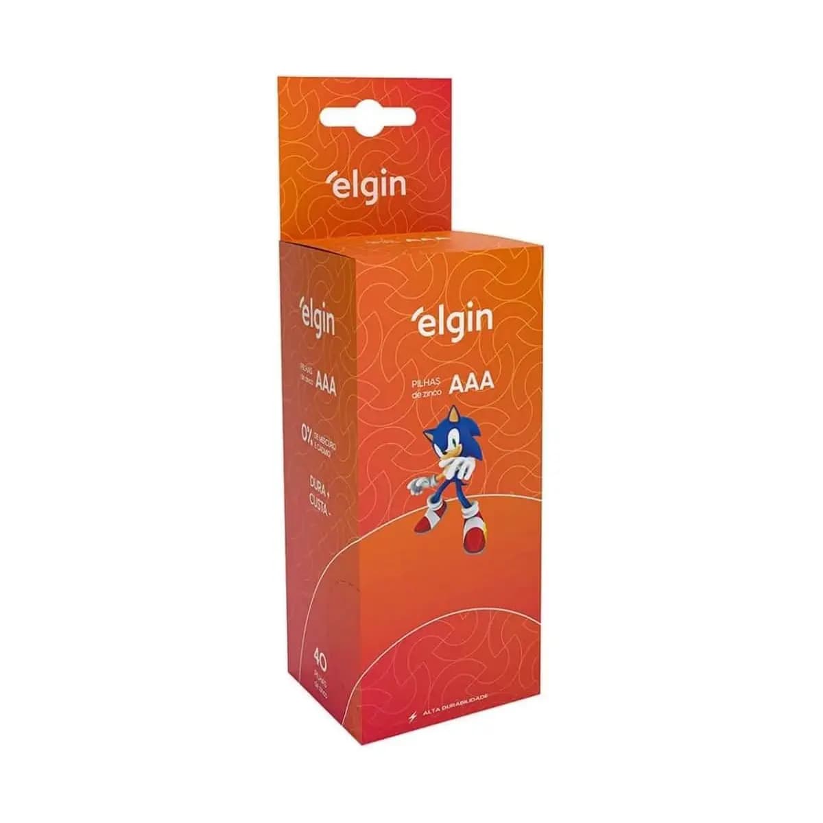 Caixa de Pilha AAA com 40 unidades Elgin Palito - Tubo, Zinco