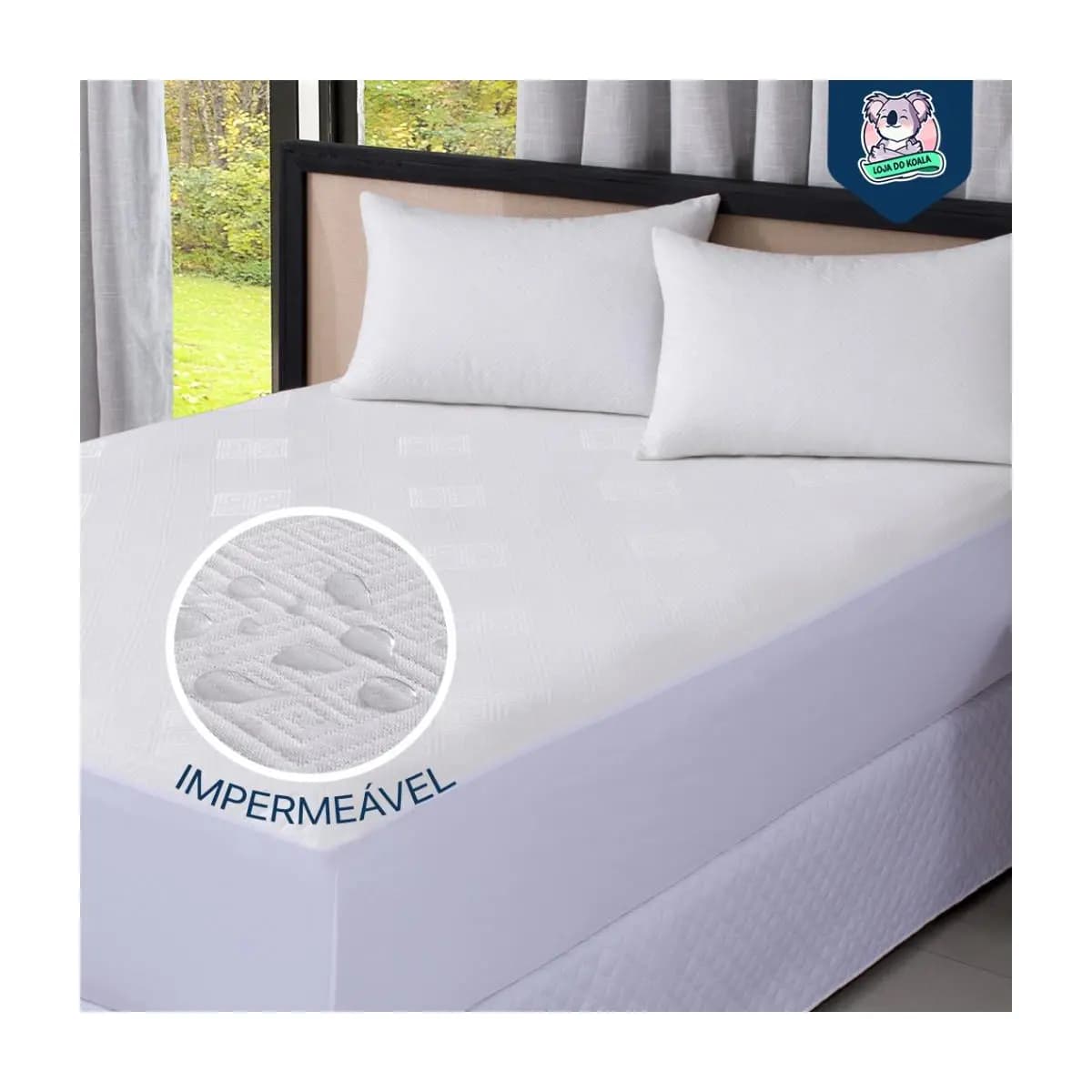 Protetor Impermeável para Colchão SUPER SILENCIOSO 100% Impermeável Tecido Jacquard Premium Tamanhos