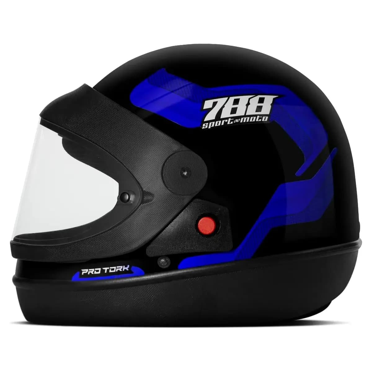 Pro Tork Capacete Sport Moto 788 56 Preto/Azul