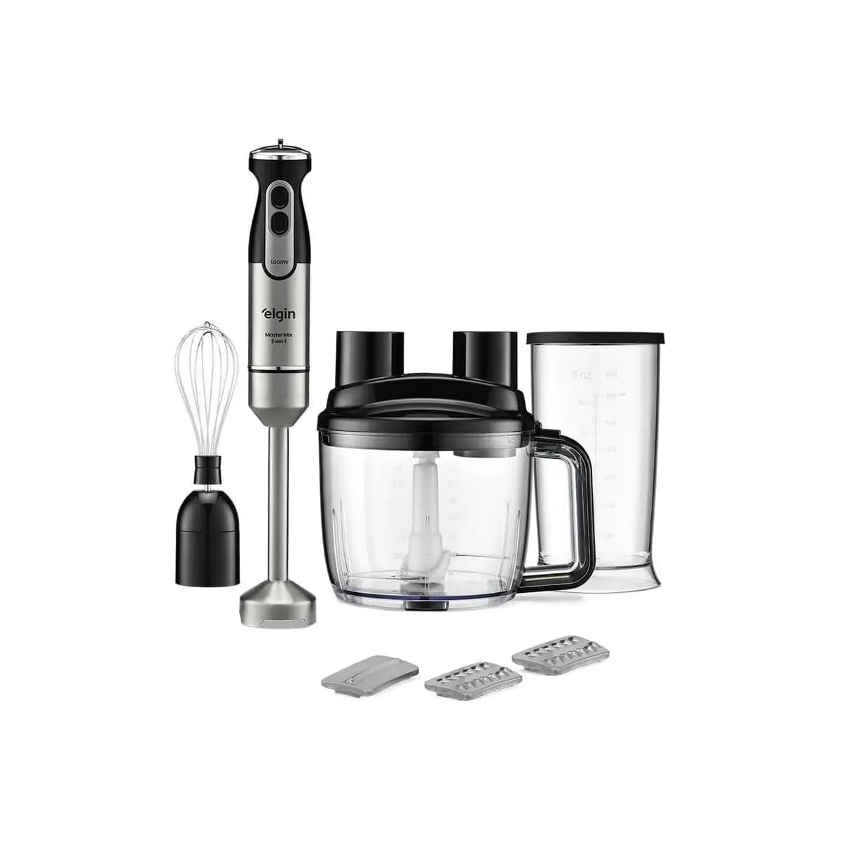Mixer Master Mix 5 em 1 Elgin – Mistura, Tritura, Bate, Rala e Fatia 1.000W 220V | Mistura, Tritura, Bate, Rala, Fatia