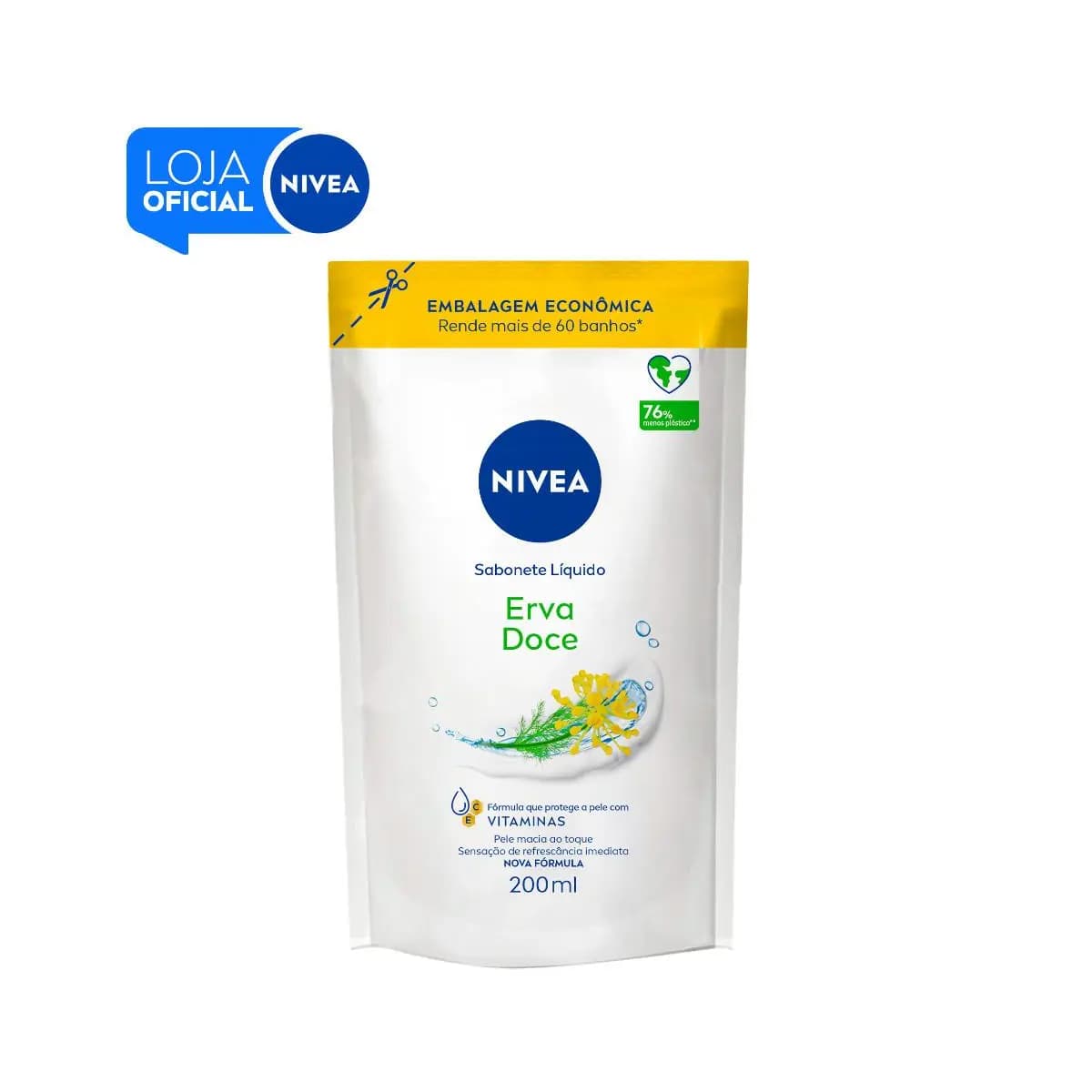 NIVEA Sabonete Líquido Refil Erva Doce 200ml
