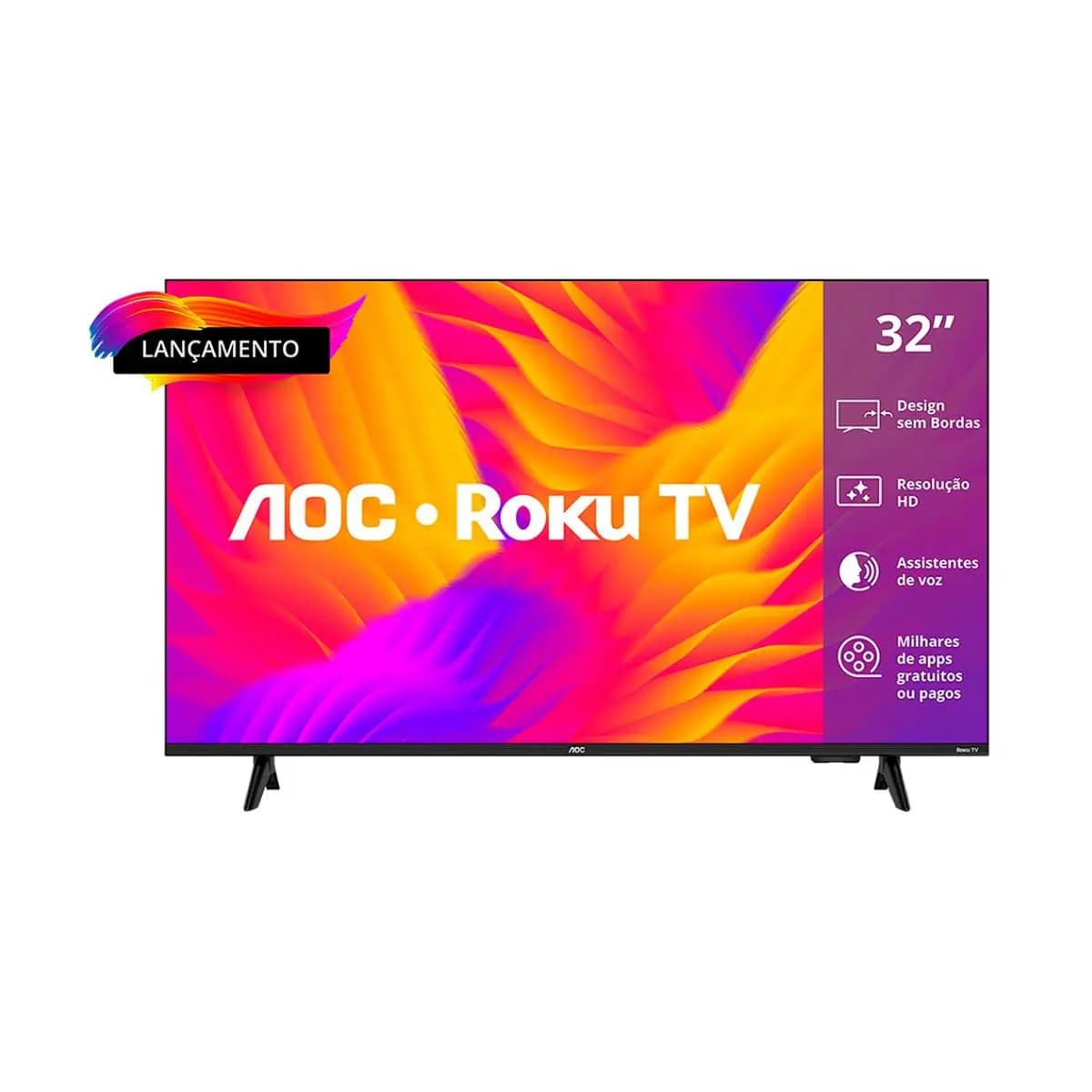 Smart Tv AOC 32" LED HD 32S5155/78G Roku Wifi HDMI Dolby Audio