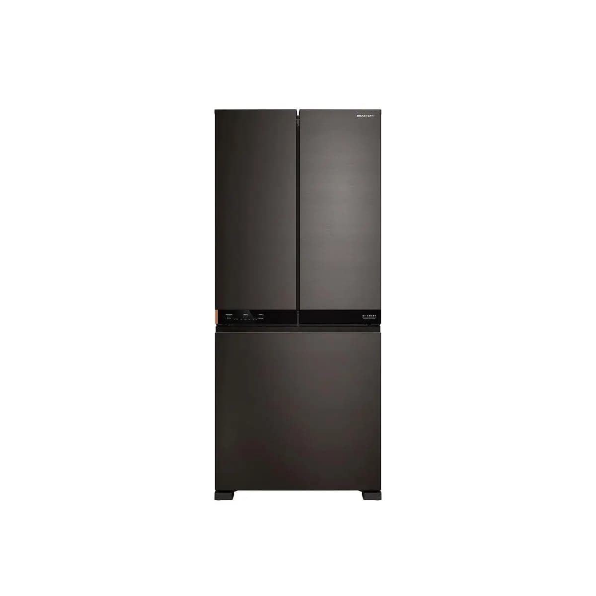 Geladeira Inteligente B= Smart 3 Portas French Door Frost Free 630L cor Black Inox Brastemp - BRO88AE