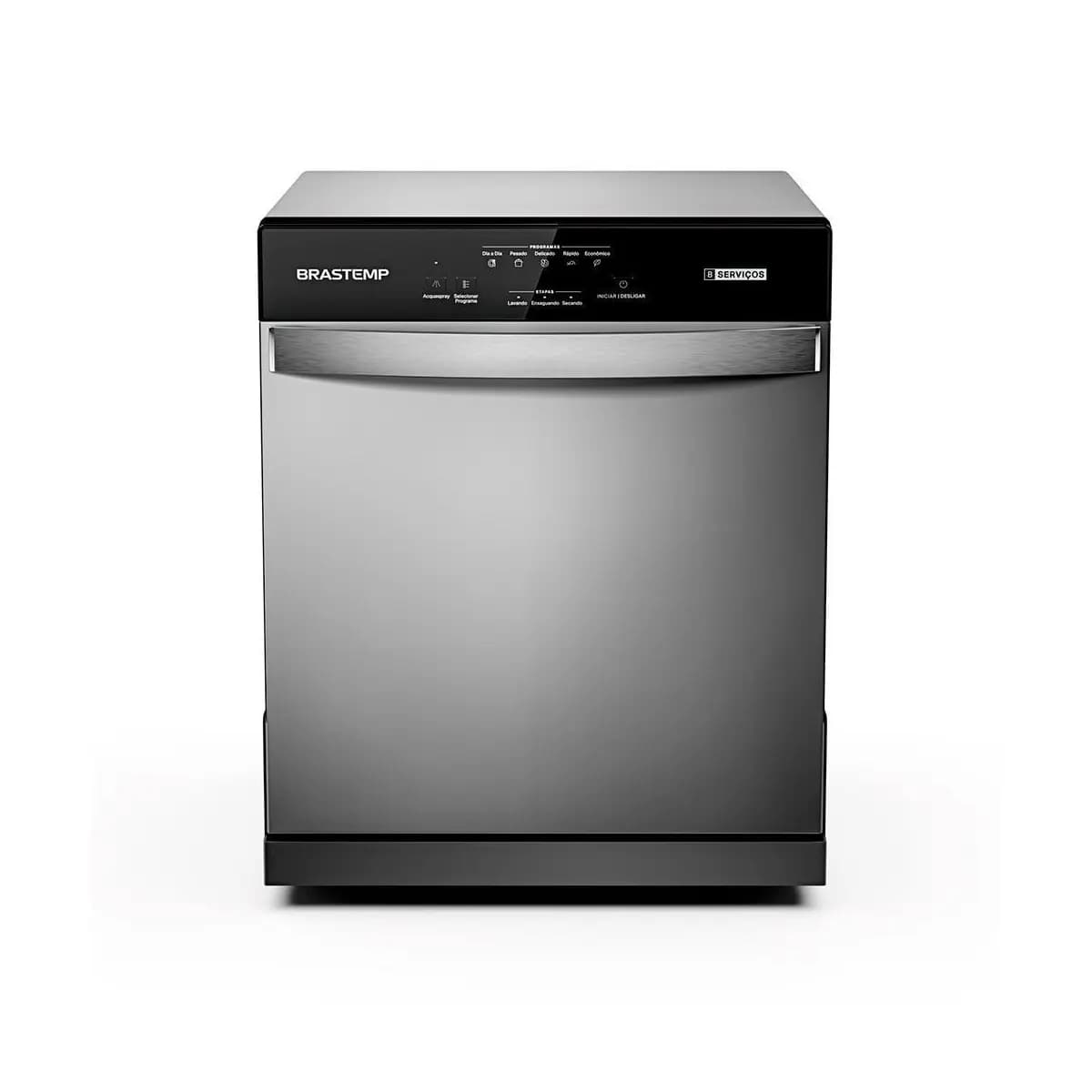 Lava Louças Brastemp 8 Serviços Compacta BLF08BS Cinza para Cozinha 220v